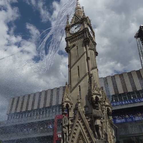 Leicester Clock Tower LCFC Parade